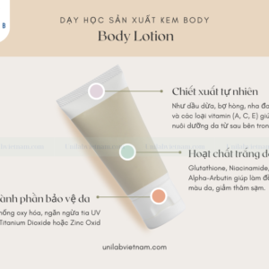 dạy học sản xuất kem body