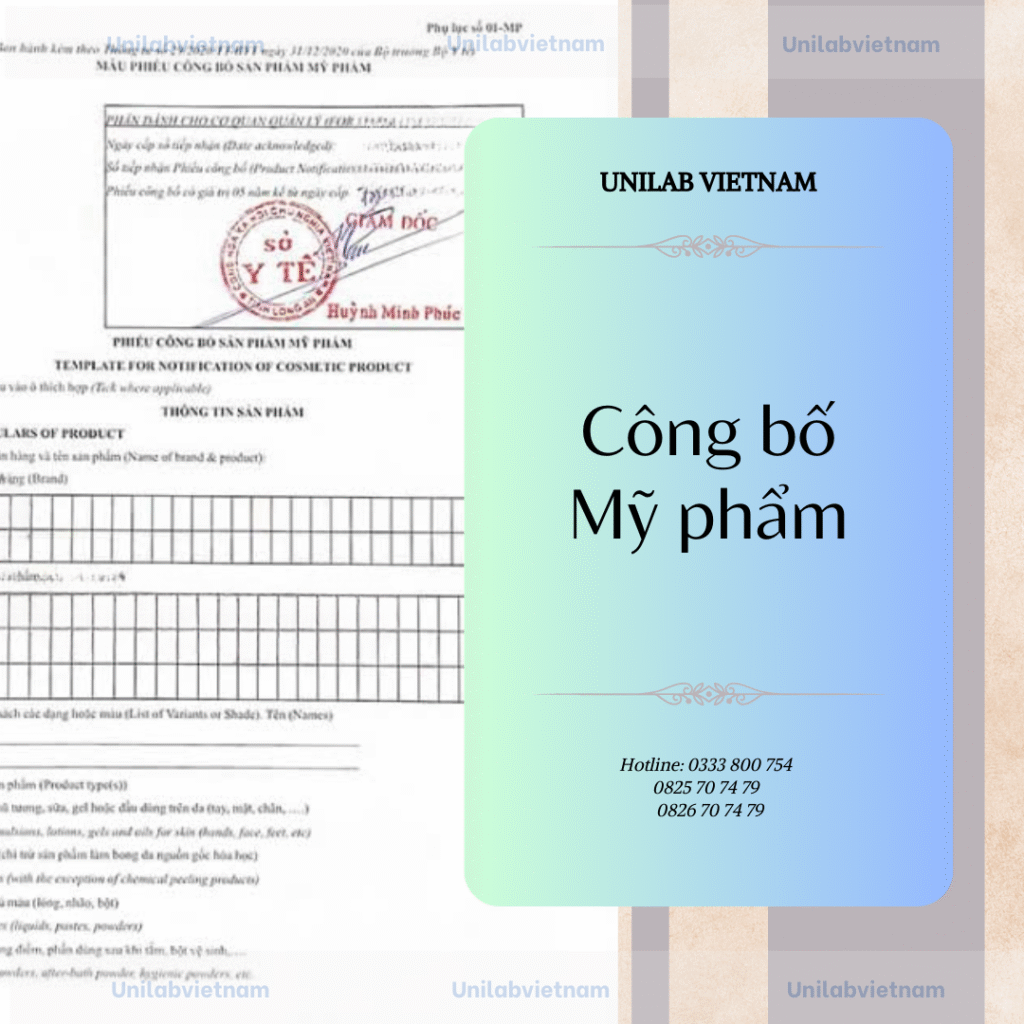 Công Bố Mỹ Phẩm