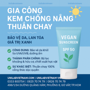 Gia công kem chống nắng thuần chay