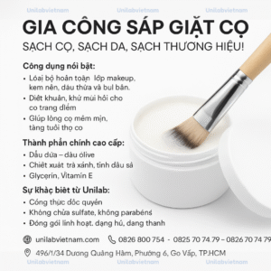 Gia công sáp giặt cọ