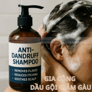 Gia công dầu gội giảm gàu