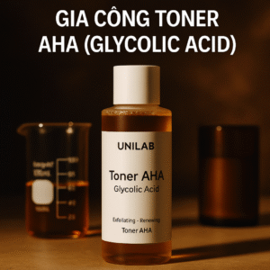 Gia công toner AHA ( Glycolic Acid)