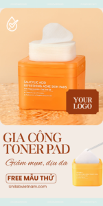 Gia Công Toner Pad Giảm Mụn Dịu Da